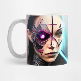 Enhanced Cyberpunk Woman Mug